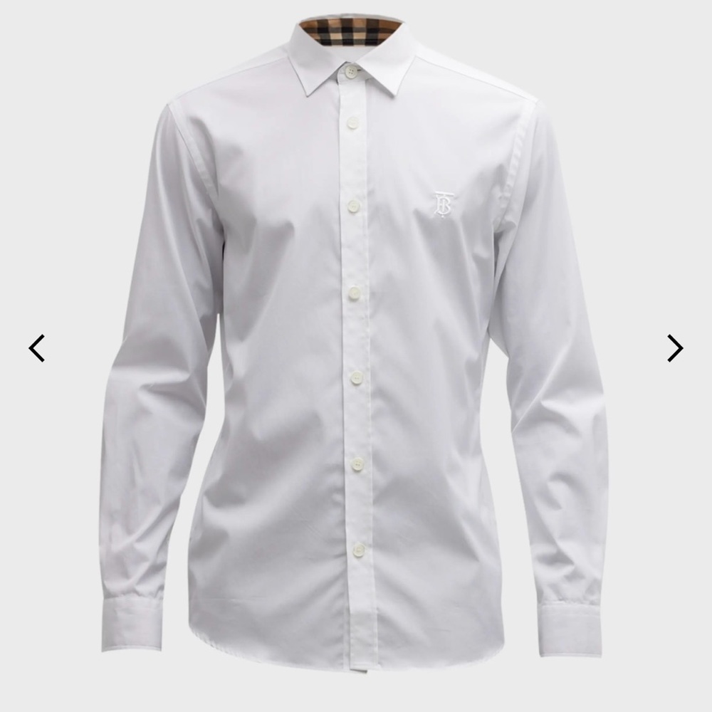 NWT Burberry Men's Sherwood Vintage Contrast-Reverse Sport Shirt size small